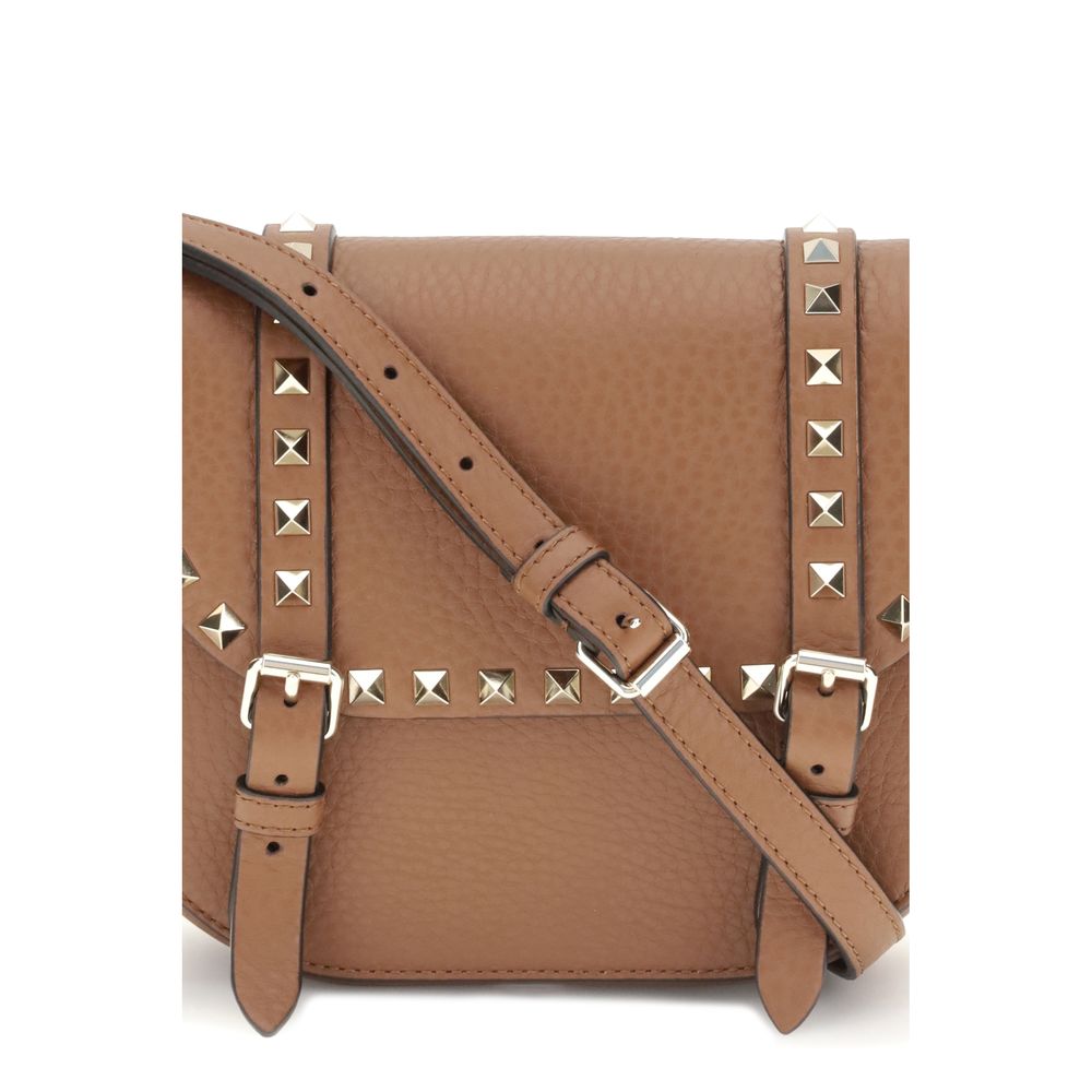 Valentino Garavani Beige Calf Leather Bos Taurus Shoulder Bag