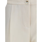 Cruna Beige Polyester Casual Pants