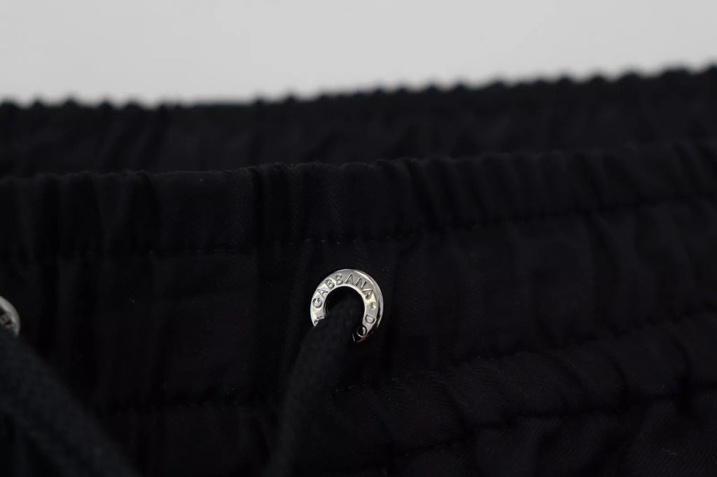 Dolce & Gabbana Black Jogger Wool Jogging Trouser