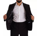 Domenico Tagliente Blue Polyester Single Breasted Formal 2 Piece Suit