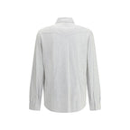 Brunello Cucinelli Gray Denim Shirt