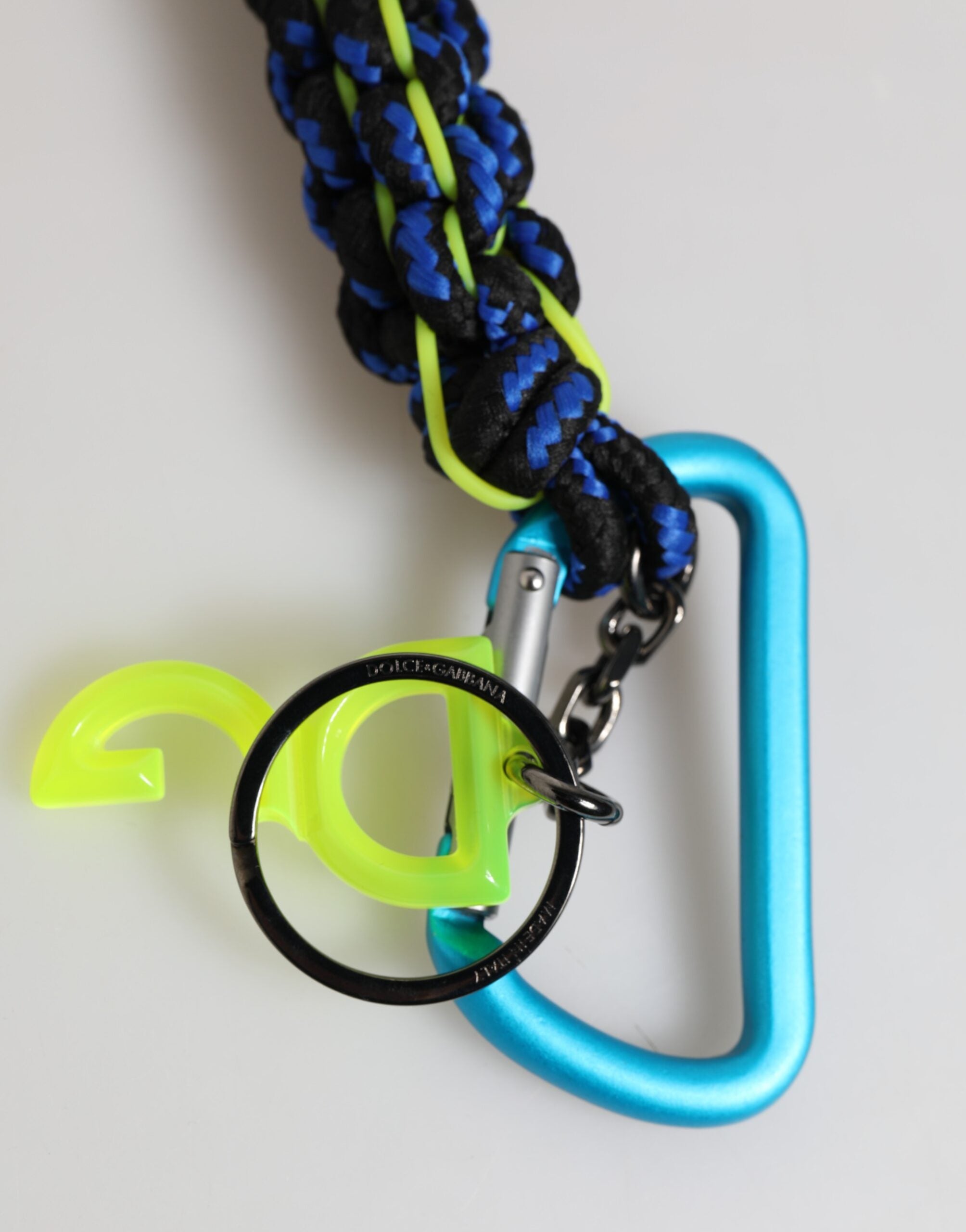 Dolce & Gabbana Multicolor Polyester Tape String DG Logo Keychain Keyring
