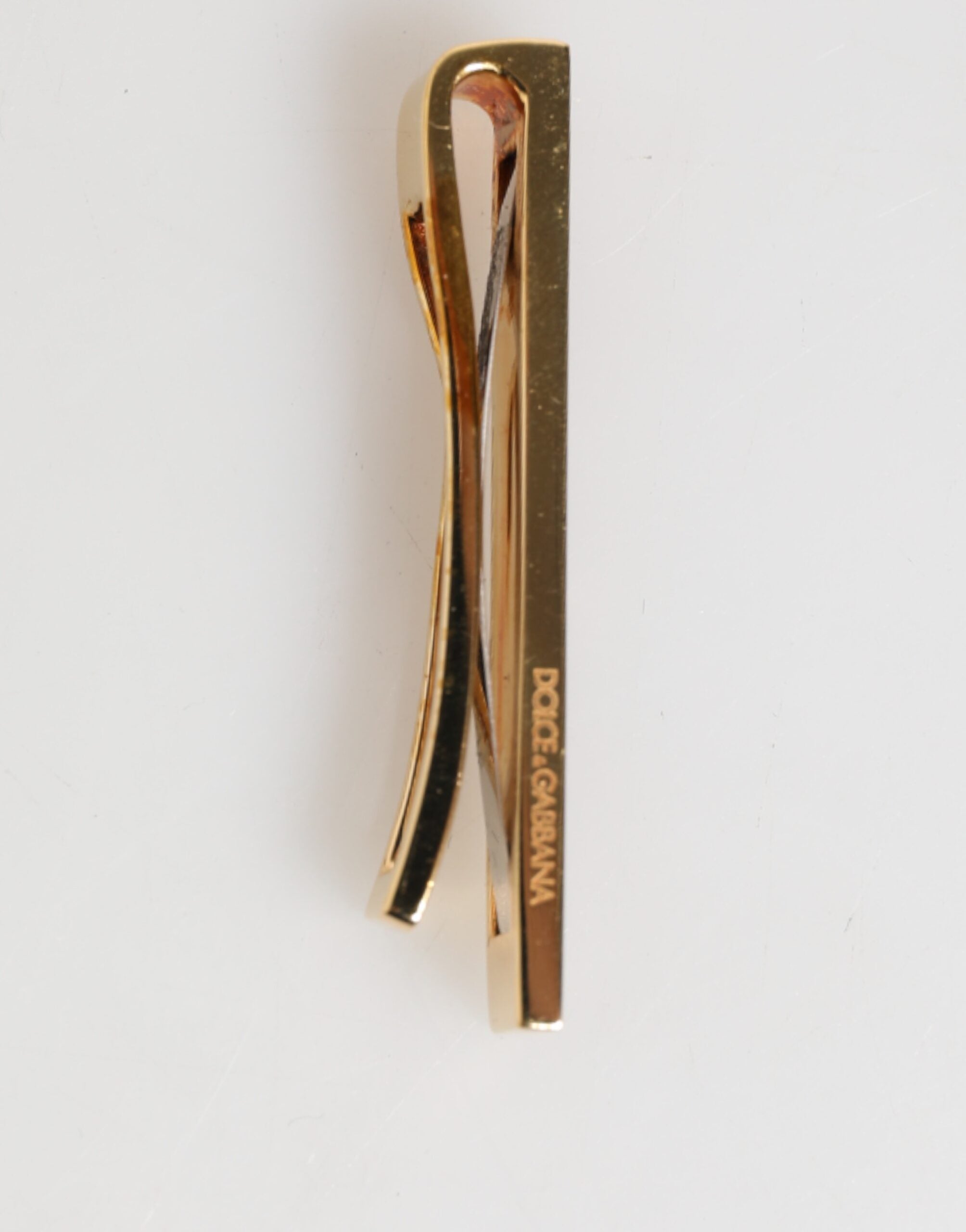 Dolce & Gabbana Multicolor Gold Tone Brass Men's Accessory Tie Clip Bar