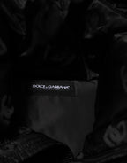 Dolce & Gabbana Black Monogram Logo Puffer Nylon Hooded Jacket