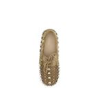 Valentino Garavani Beige Calf Leather Bos Taurus Slip-On Loafers