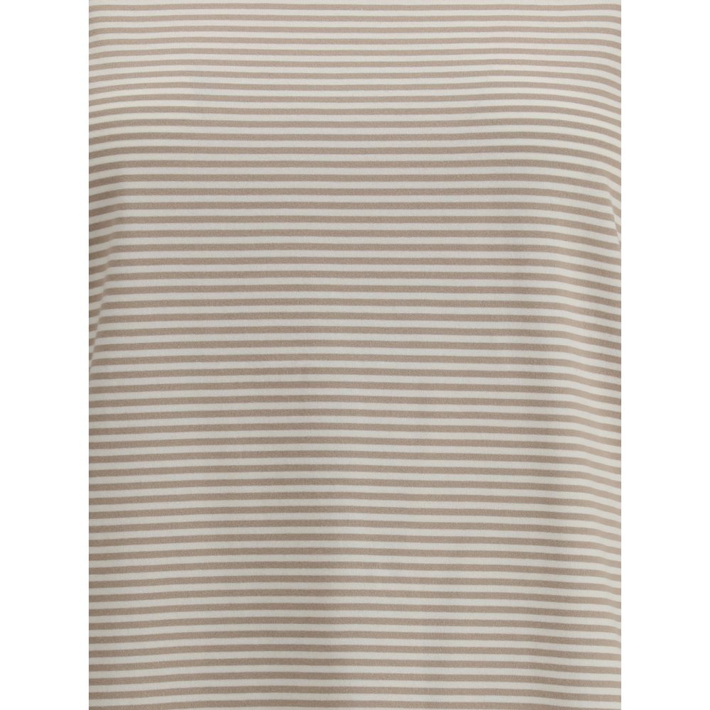 Brunello Cucinelli Beige Cotton T-Shirt