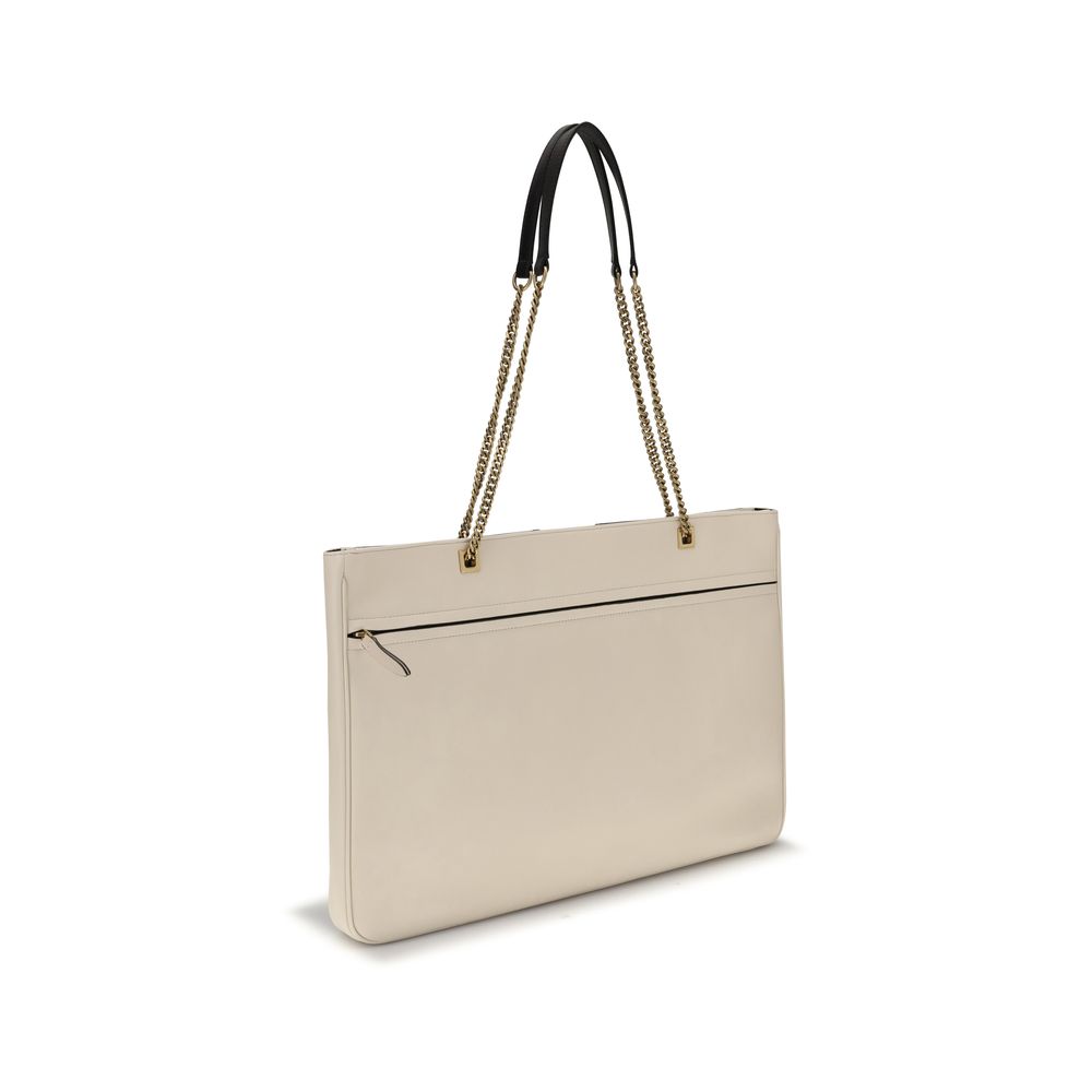 Valentino Garavani Beige Calf Leather Bos Taurus Shoulder Bag