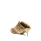 Pedro García Beige Leather Stiletto Heel Sandals