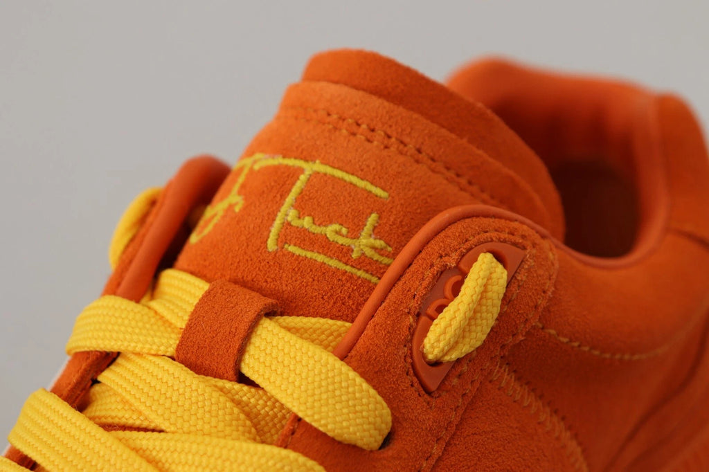 Dolce & Gabbana Orange Leather P.j. Tucker Men Sneakers Shoes