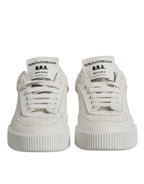Dolce & Gabbana White Miami Leather Low Top Sneakers Shoes