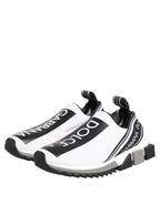 Dolce & Gabbana Black White Slip On Sorrento Sneakers Shoes