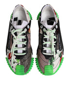 Dolce & Gabbana Multicolor DG Logo Leopard Cherry Sneaker Shoes