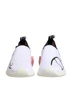 Dolce & Gabbana White Pink Low Top Sorrento Sneakers Shoes