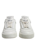 Dolce & Gabbana White Miami Leather Low Top Sneakers Men Shoes