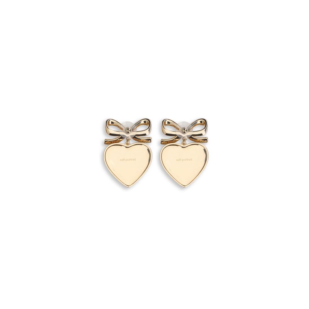 Self-Portrait Gold Brass Earrings
