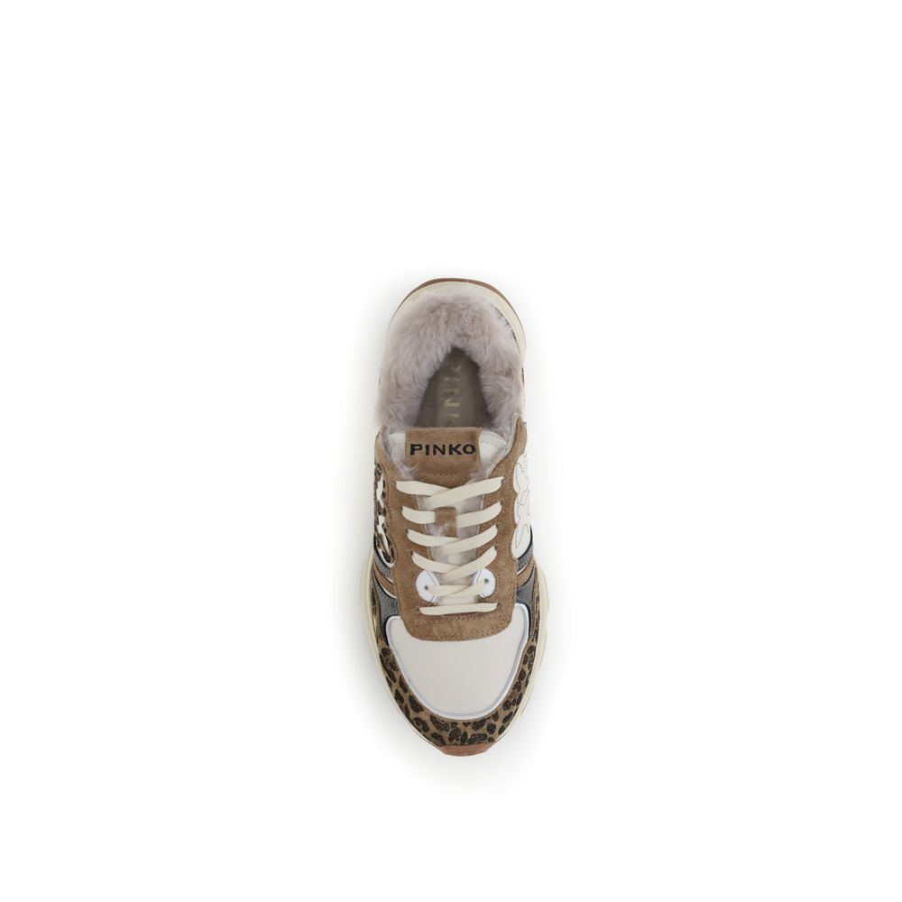PINKO Multicolor Calf Leather Bos Taurus Low Top Sneakers