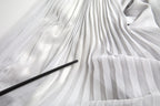 Dolce & Gabbana Light Grey Polyester Pleated Long Maxi Dress