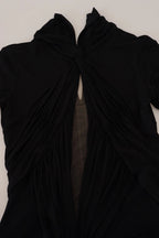 Dsquared² Black Viscose Long Sleeves Cut Out Mini Dress