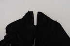 Dsquared² Black Viscose Long Sleeves Cut Out Mini Dress