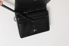 Dolce & Gabbana Black Leather Bifold Card Holder Mens Coin Purse Key Clip Wallet