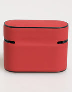 Dolce & Gabbana Red White Silicone Embossed Logo Accessory Airpods Case