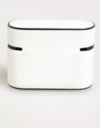 Dolce & Gabbana White Black Rubber Logo Embossed Accessory Airpods Case