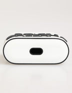 Dolce & Gabbana White Black Rubber Logo Embossed Accessory Airpods Case