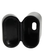 Dolce & Gabbana Army Green Calfskin Leather Logo Flip Holder Airpods Case