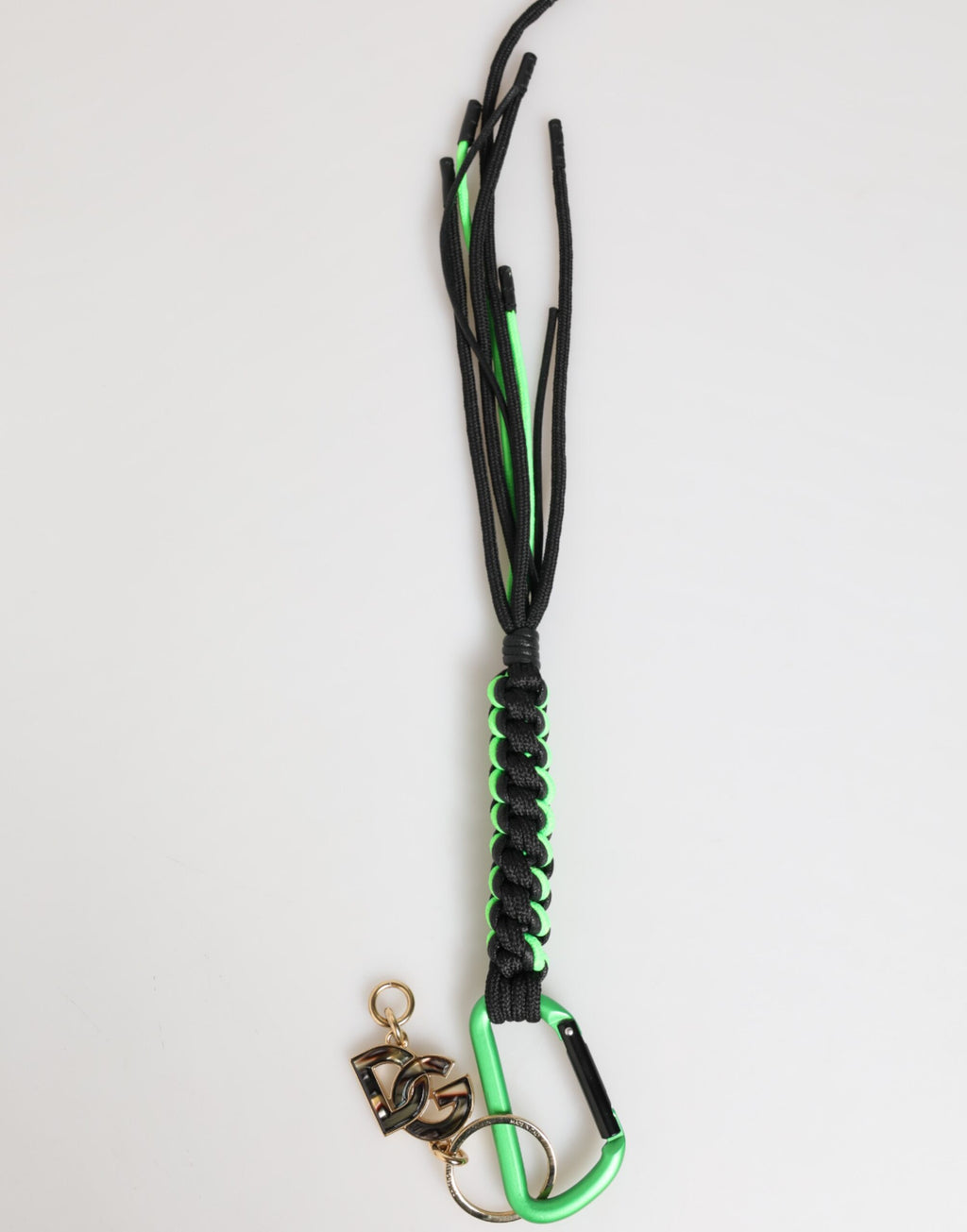 Dolce & Gabbana Polyester Multicolor Tape String DG Logo Keychain Keyring