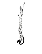 Dolce & Gabbana Black White Polyester Tape String DG Logo Keychain Keyring
