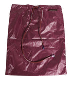 Dolce & Gabbana Burgundy Polyester Logo Embossed Crest Swimwear