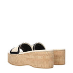 Valentino Garavani Beige Leather Wedge Sandals