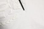Dolce & Gabbana White Cotton DG Crown Embossed Men T-shirt