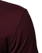 Dolce & Gabbana Burgundy Cotton DG Super King Logo T-Shirt