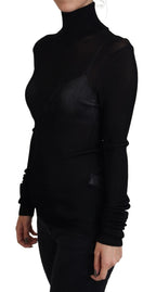 Dolce & Gabbana Black Turtleneck Slim Fit Pullover Sweater