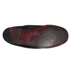 Dolce & Gabbana Black Leather Slip On Men Flat Loafers Shoes