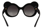Dolce & Gabbana DG4325BM White Black Acetate Crystal Shades Sunglasses