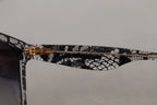 Dolce & Gabbana DG4190 Black Lace Acetate Crystal Round Sunglasses