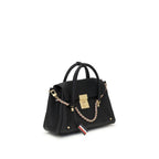 Thom Browne Black Calf Leather Bos Taurus Handbag