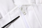 Dolce & Gabbana White Corset Stretch Cotton Top T-shirt