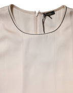 Peserico Beige Viscose Pleated Sleeveless Long Maxi Dress