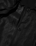 Dolce & Gabbana Black Viscose Long Sleeve Tie Neck Blouse Top