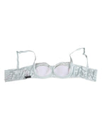 Dolce & Gabbana Light Blue Silk Semi-Padded Balconette Underwear
