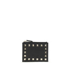 Valentino Garavani Black Calf Leather Bos Taurus Wallet