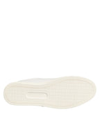 Dolce & Gabbana White Leather Sacred Heart Patch Sneakers Shoes