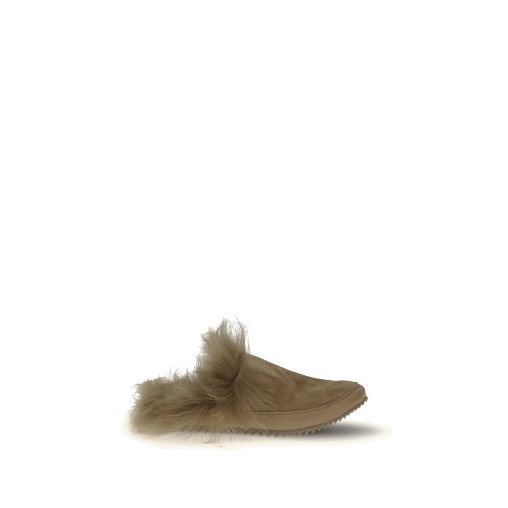 Pedro García Beige Leather Mules