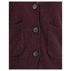 Lisa Yang Purple Cashmere Cardigan