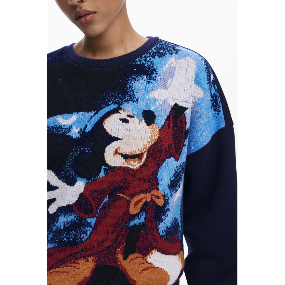 Desigual Blu Cotton Women Sweatshirt
