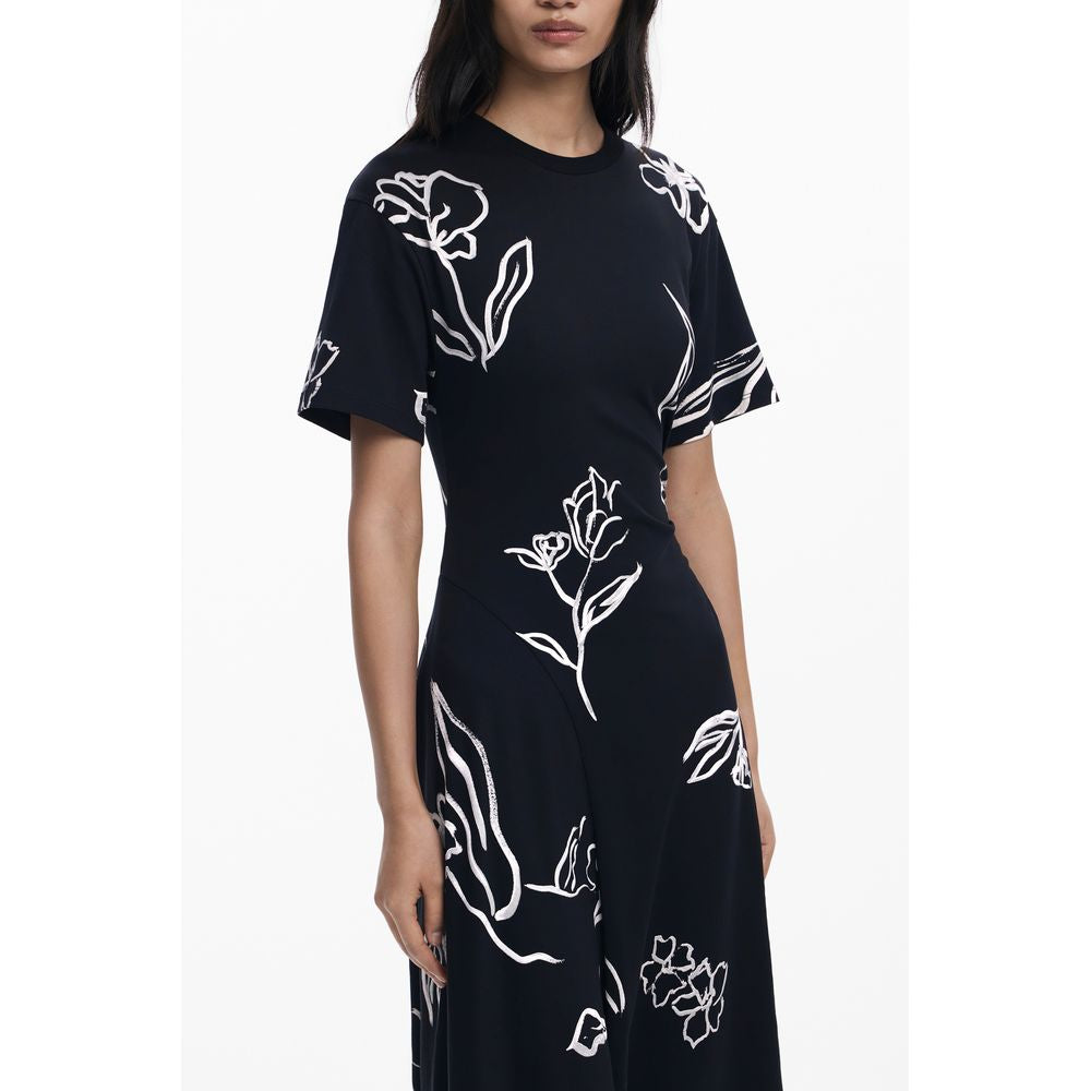 Desigual Black Cotton Women Dress