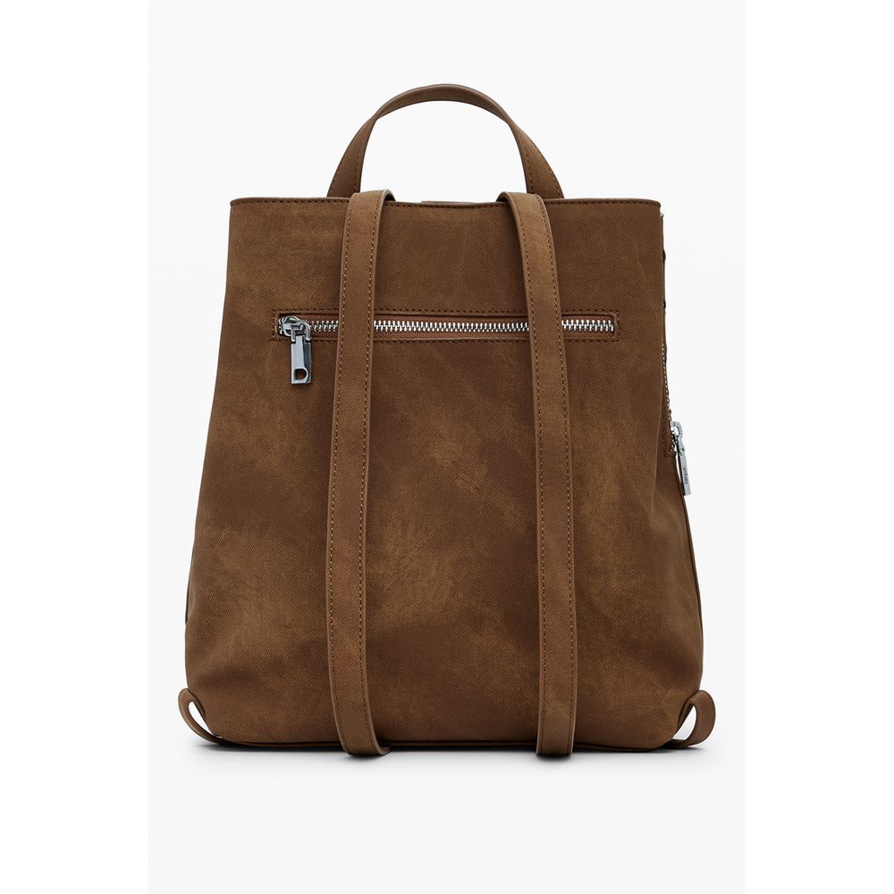 Desigual Marrone Poliuretano Women Backpack